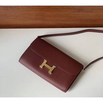 Hermes constance to go bag in epsom leather burgundy (manman-201111-c )