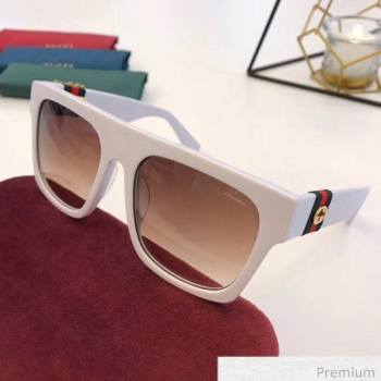 Gucci GG Web Sunglasses White 03 2020 (A0-20070819)